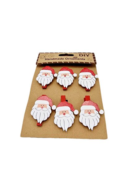 decotoys Ornament lemn carlige 6/set