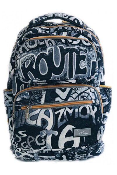 Mesco Rucsac fashion unique Grafitti, 3 compartimente, 42 x 30 x 14 cm GM2109