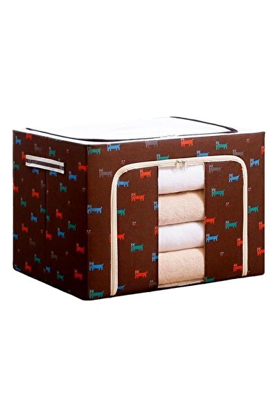 Avaleea Foldable Storage Box, 66 L, Oxford Fabric, 50x40x33 cm, Front Window,...