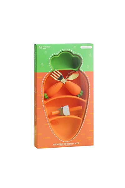 Avaleea Set diversificare bebelusi, din silicon, in forma de morcov 4 piese, ...