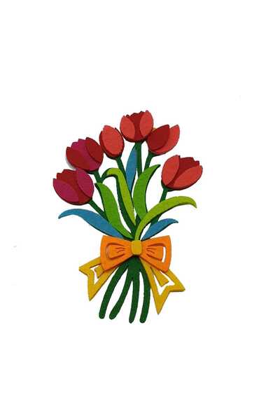 decotoys Figurina fetru lalele10/set