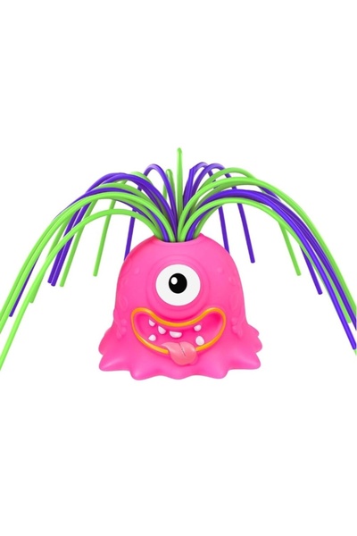 Van Manen Jucarie interactiva, Monstru cu par care tipa, 6 sunete, 8 cm, Roz