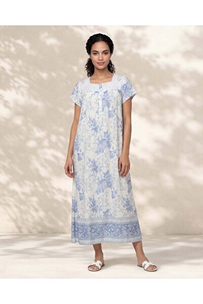 REDTAG قميص نوم نسائي مطبوع بأكمام قصيرة