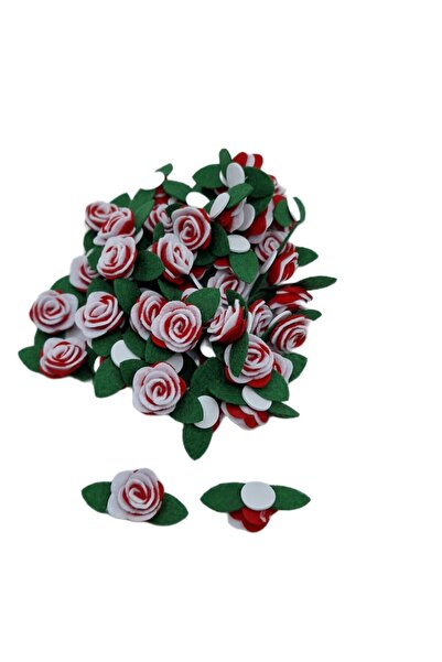 decotoys Figurina fetru trandafir 10/set