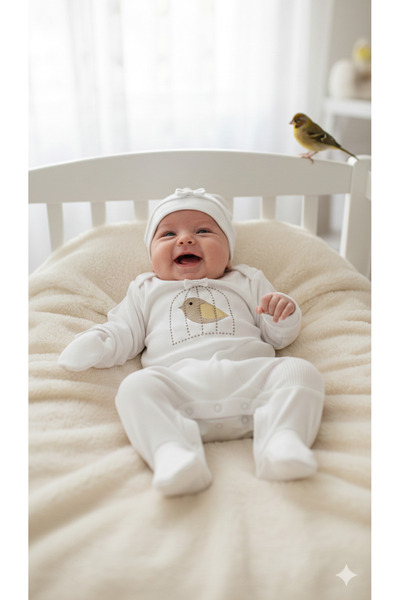 FEKRA BABY 3'lü pamuklu tulum seti