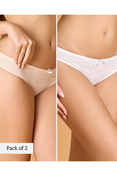 REDTAG Women Assorted 2-Pack Schiffli Detail Balconette Bras