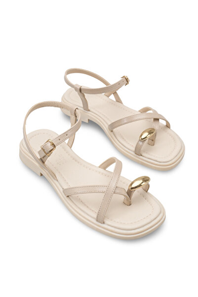 Riccon Women's Flip Flops Sandals 00121006 Beige Rustic