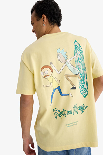 DeFacto 26Y801002710 Yellow Men's T-Shirt F8138Ax/Yl83