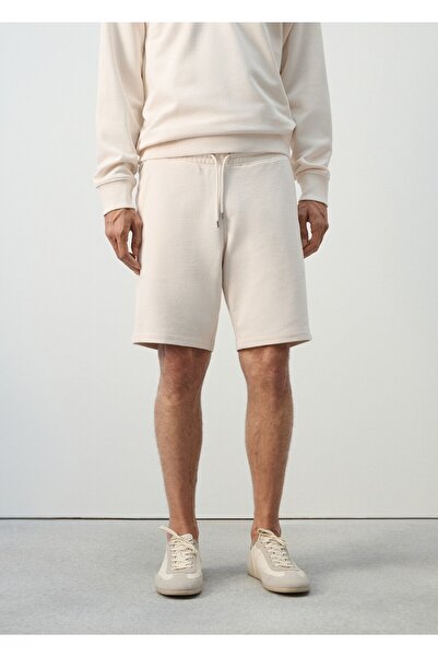 MANGO Man %100 pamuk jogger bermuda