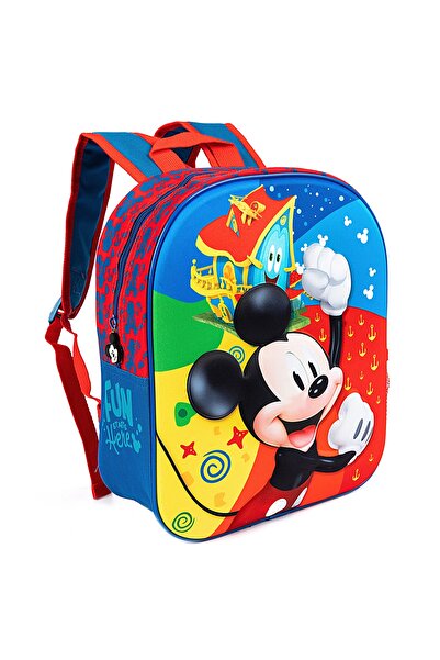 Mickey Mouse Ghiozdan gradinita 3D, 1 compartiment, Mickey, 31.8 x 28.5 x 11....