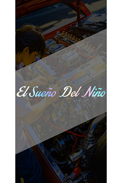 sticker El Sueno Del Nino 20x3Cm (Bir Çocuğun Rüyası) Etiket Araba-Motor Holo...