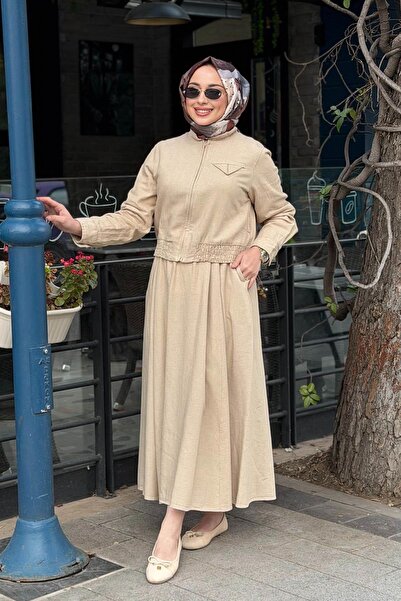 Kayra Skirt Suit Ka-B26-16034 Stone