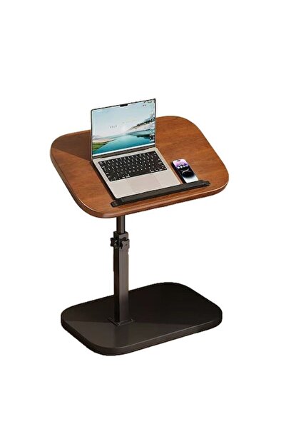 OEM Rotating Coffee Table, Adjustable Height, 40x30cm, MDF with Black Metal F...