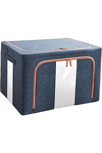 Avaleea Foldable Storage Box, With Zipper, 24 L, Textile, 40x30x20 cm, Metal ...