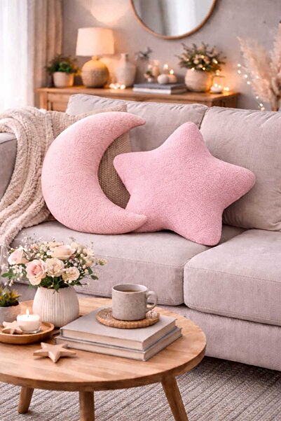CHIZGY Polumesec Zvezda Jastuk Set Welsoft Pliš Dekorativno Jastuk Kuća i deč...