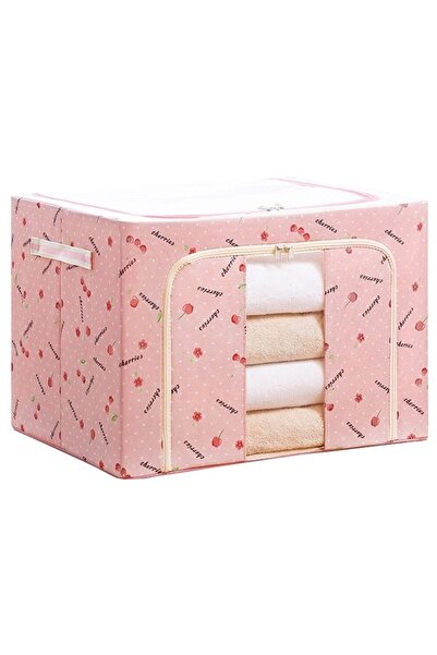 Avaleea Foldable Storage BoxWith Zipper100 LTextile60x42x40 cmwith WindowMeta...