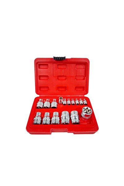 HAKTOR Arm Professional 16 Pc 1/2-1/4 Short E Dental Mouse Tooth Socket Set