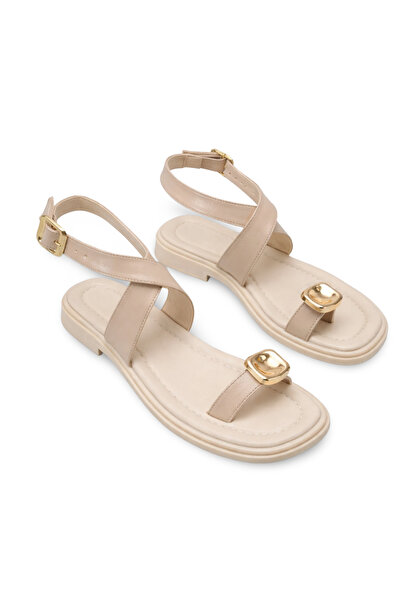 Riccon Women's Flip Flops Sandals 00121009 Beige Rustic