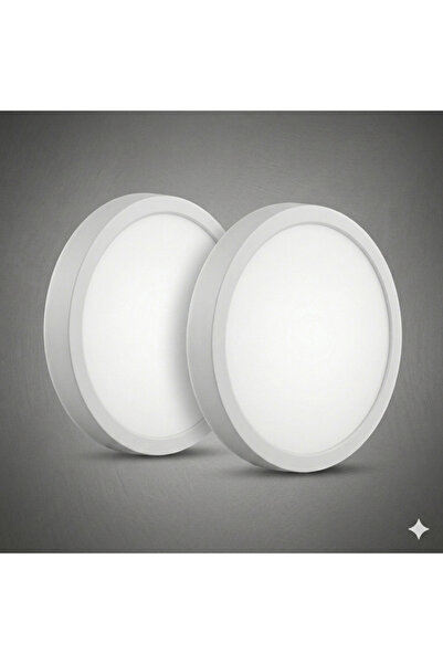 YURDUGÜL HL-3318 18W Sıva Üstü Yuvarlak LED Panel 3000K Gün Işığı Tavan Armat...
