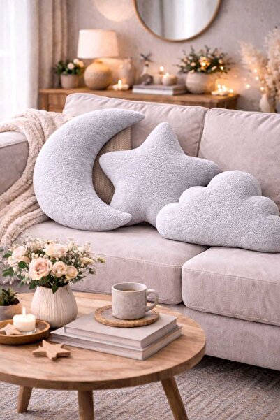 CHIZGY Mesa Zvezda Oblak Jastuk Set Welsoft Pliš Dekorativna dekoracija za de...