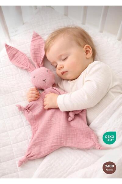 Lumos Trade Tavşan Müslin Uyku Arkadaşı %100 Organik Pamuk OEKO-TEX Sertifika...