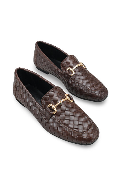 Riccon Ophisalia ženske Baletanke 001293 smeđe pletene