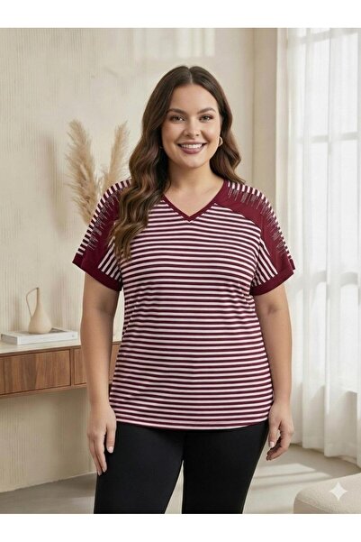 Vinola Plus Size Viscose Combed Fabric Comfortable Cut High Quality Stone Det...