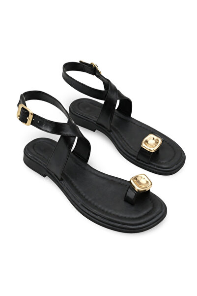 Riccon Women's Flip Flops Sandals 00121009 Black Rustic