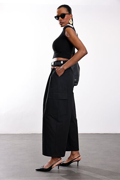 5in1Canpolat Black Cargo Pants 0025