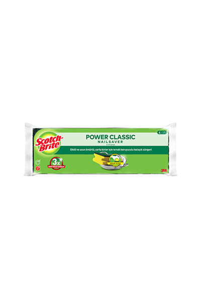 Scotch Brite مجموعة من 4 قطع من الإسفنج الأخضر الكلاسيكي لحماية الأظافر