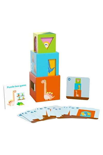 Avaleea Jucarie de Construit, Puzzle Box, Blocuri Stivuibile, 4-6 Ani, 5 Cubu...