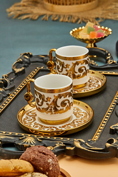 Cooker Royal Crest 90 ml 2-Person Porcelain Coffee Cup Set Ckr3870