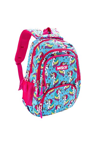 Mesco Ghiozdan scoala 4 compartimente, Unicorni, Multicolor, 38 x 25 x 15 cm