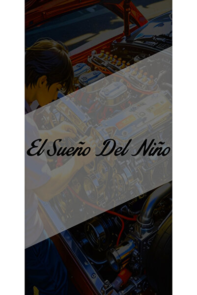 sticker El Sueno Del Nino 20x3Cm (Bir Çocuğun Rüyası) Etiket Araba-Motor Holo...