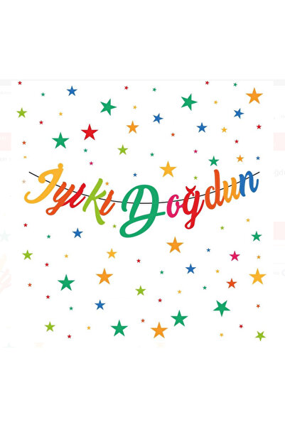 Partifabrik Šareni tekst za srećan rođendan Dekoracija za rođendan