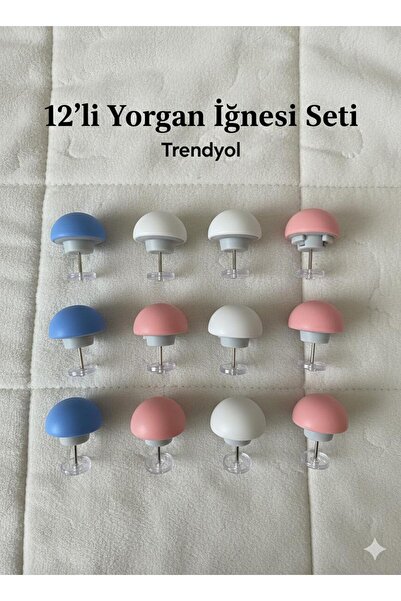 Saatistan 12'li Çok Amaçlı Yorgan Sabitleyici Klips Seti, Kaydırmaz ve Pratik...
