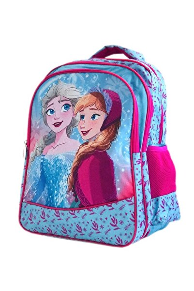 Frozen School bag, 3 compartments, Frozen, Blue/Pink, 41 x 32 x 15 cm