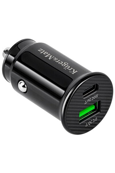 Kruger&Matz KM0870 USB + USB Type C with QC and PD function Black