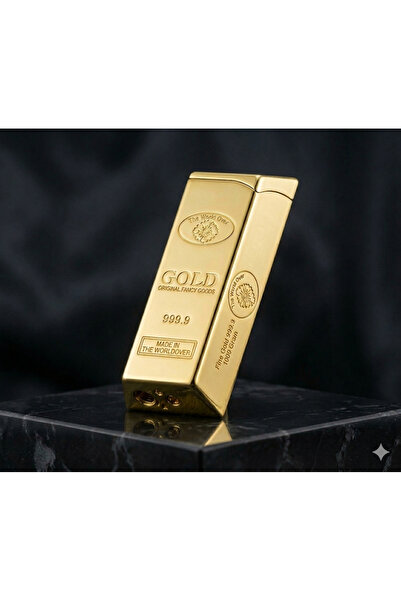 SZD Design Altın Külçe Şeklinde Manyetolu Metal Çakmak Serisi