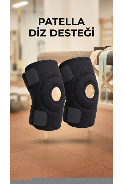 Eco Lounge Patella Destekli İkili Diz Korsesi Çapraz Bağ Destek Spor Kullanımı