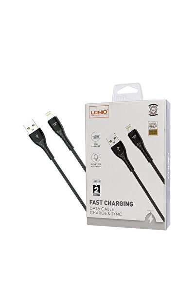 LDNIO كابل شحن ونقل بيانات آيفون LS512K - شحن سريع 30 واط، طوله متران، مزود ب...
