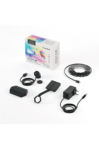 Nanoleaf Kit de pornire 4D V2 pentru oglindă TV + benzi luminoase, 4M, pentru...