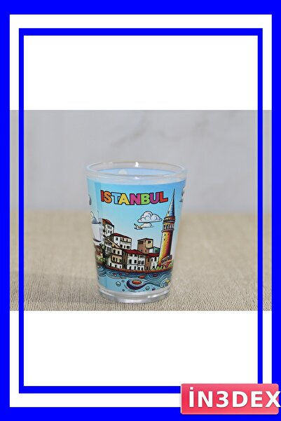 İN3DEX كأس زجاجي مزخرف بتصميم إسطنبولي