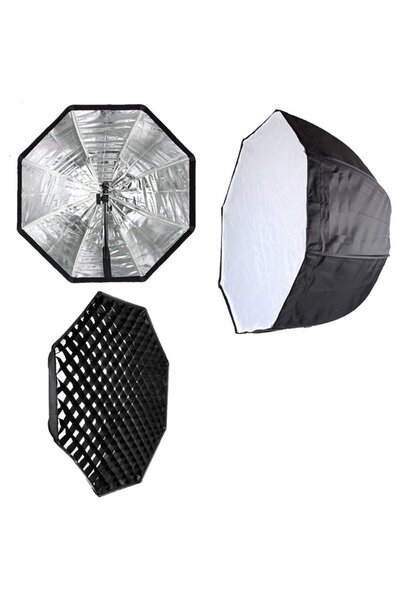 Generic Softbox tip umbrela 80cm si grid