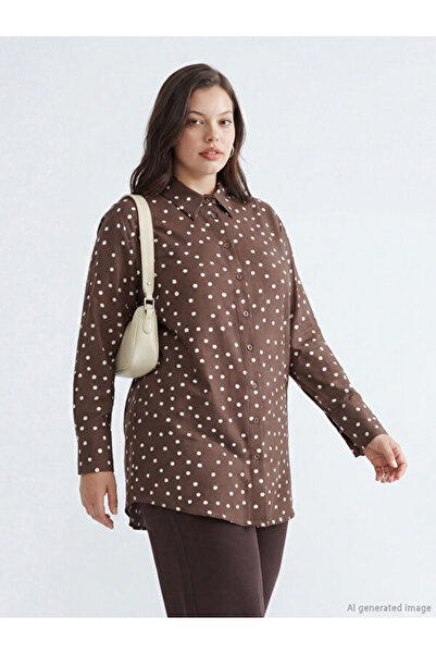 LC Waikiki Rmz Gi̇yi̇m Farkiyla Pu Polka Dot Women's Shirt Tunic