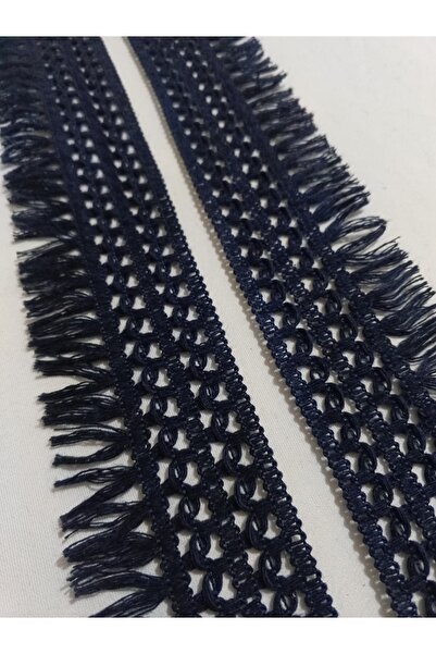 ULUPAMİR أزرق داكن غامق، قطن قطعة، شاحنة، ستارة، مهدّب ملحقات، 1 متر