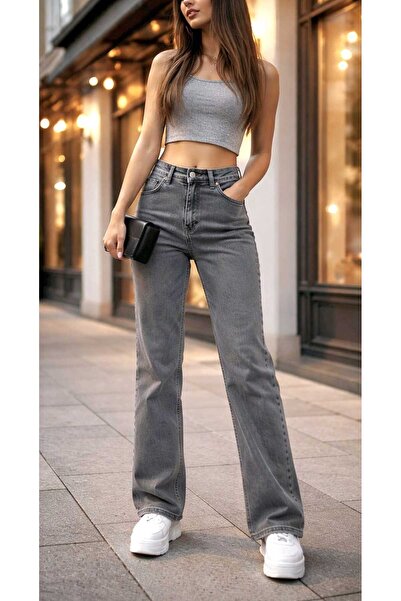 Trn JNS Nova Stretch Fabric Loose Women's Smoked Snow Super High Waist Loose ...