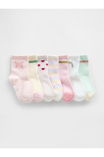 GAP Bebek Çok Renkli Crew Çorap (7’li)
