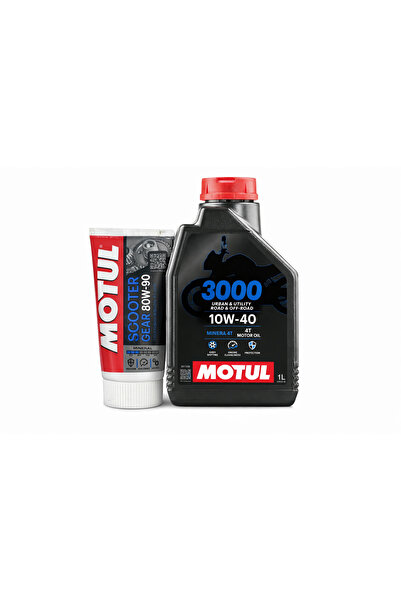 Motul Motül 10w40 Motor Yağı 1 LT Ve Scooter Gear 80w90 Şanzıman Yağı 150 ML