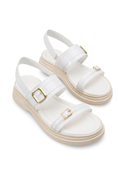 Riccon Women's Sandals 0012706 White Rustic